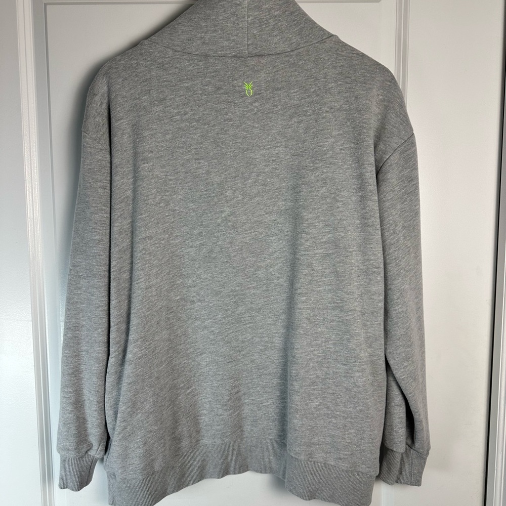 Dudley Stephens Liona Light Gray Turtleneck Sweatshirt in French Terry -M- - Picture 9 of 9